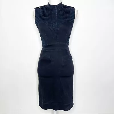 Preen By Thornton Bregazzi Black Denim Jean Dress Size Small • $80