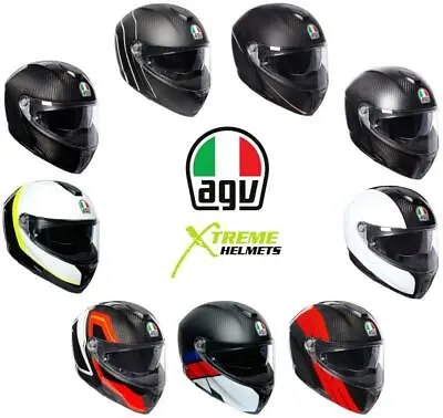 AGV Sportmodular Helmet Modular Flip Up Carbon Fiber DOT ECE S M L XL 2XL • $658.96