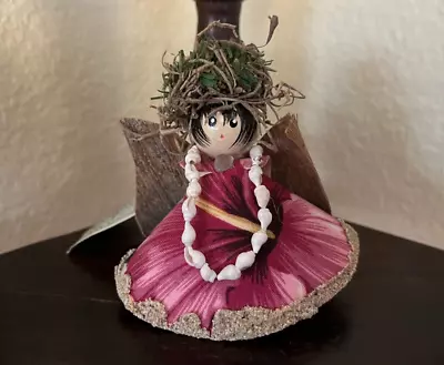 Vintage ISLAND CHRISTMAS ORNAMENT/FIGURINE  Maui Hawaii HAWAIIAN ANGEL/Hula Girl • $12.99