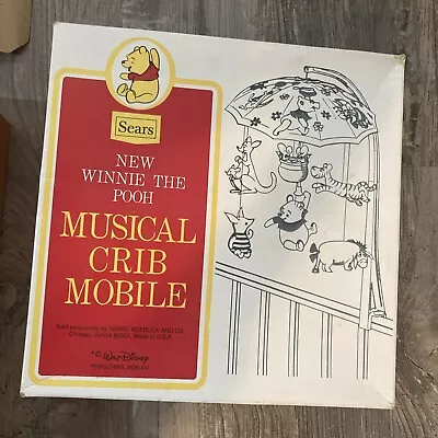 Vintage Winnie The Pooh Crib Mobile Sears Disney Umbrella Original Box • $24.99