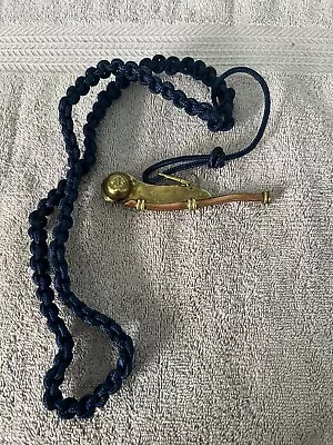 Vintage Brass & Copper Boatswain Bosun's Ship Pipe Whistle 5  Navy Nautical • $16.99