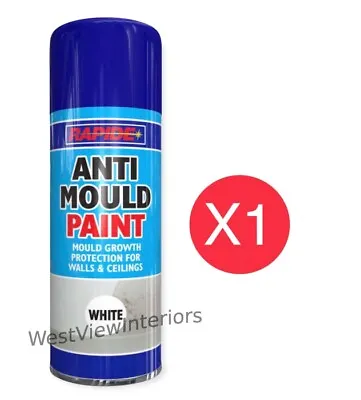 £4.95 • Buy Anti Mould Spray Paint White 400ml Protection For Walls And Ceilings