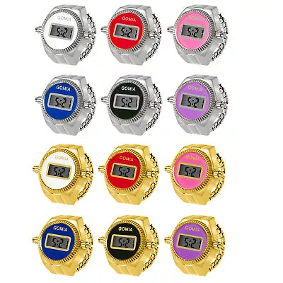 Creative Finger Watch Men Womens LED Digital Dial Elastic Band Ring Watches Gift • $13.99