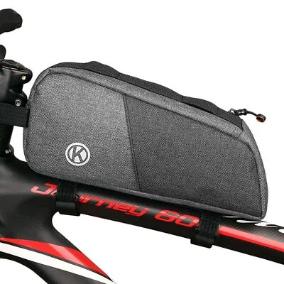 Bicycle Frame Bag Front TopTube Bag Large Waterproof MTB Bike Saddle Bag Cycling • £7.35