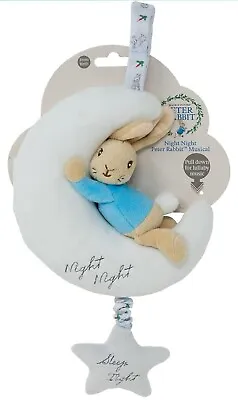 Night Night Musical Peter Rabbit Moon Soft Toy Beatrix Potter Baby Boy Baby Girl • £19.99