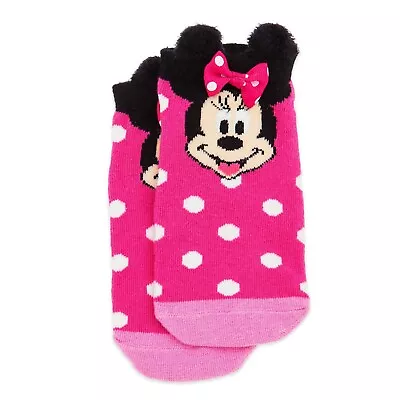 Disney Store Minnie Mouse Pink Polka Dot Ankle Socks Kids Girls Size S M L NWT • $17.91