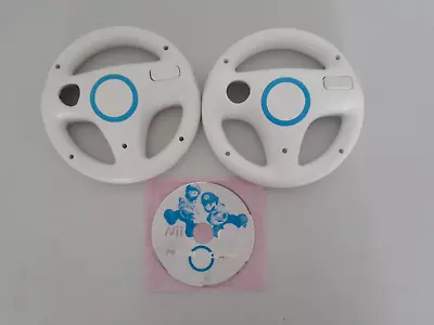 Mario Kart Wii Game Disc Only  & 2 Steering Wheels Bundle- Nintendo • $45