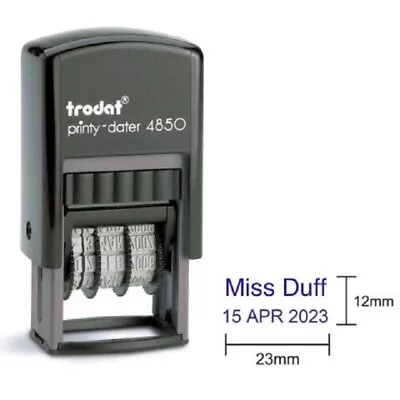 £10.79 • Buy School Teacher Rubber Stamp Self-inking Custom Made Name With Date Trodat 4850