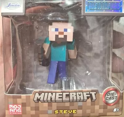 Minecraft Steve Die-Cast Metal Figure 2” MetalFigs Jada Toys Metal Figs Mojang • $7.34