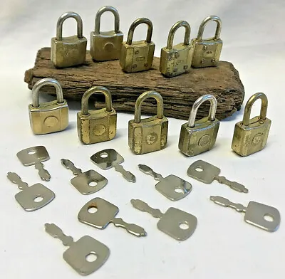 Small Padlocks Lock Travel Suitcase Mini Tiny Locker Keys Box Lot Safety • $24.95
