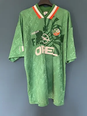 £13.50 • Buy Republic Of Ireland World Cup 94 Home Shirt XL 42 -44  1994 - 1995 Adidas / Opel