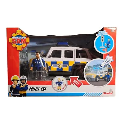 Simba Toys 109251096 Fireman Sam Police Car 4x4 With Figure Toy Car • $59.96