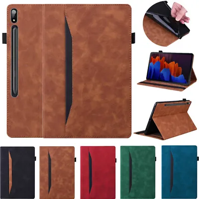 For Samsung Galaxy Tab S8 S7 Plus FE Ultra Case Leather Folio Tablet Book Cover • $20.99