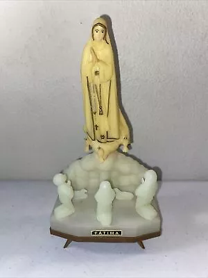 Our Lady Of FATIMA Glow In The Dark Statue Figure Very Good Vintage 10” Tall • $29.99