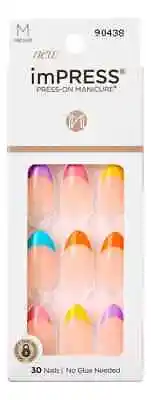 Kiss Impress Press On Nails One Step Manicure New  Young Love Medium Length • £14.99