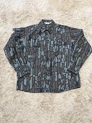 Vintage Sports Afield Camouflage Shirt Large Men's Button Up Cotton Made In USA • $27.99