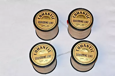 Vintage Plastic Fishing Line Spools Cohantic Squidding Line 150 Yds 27 Lb Test • $30