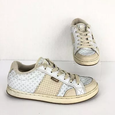 Osiris Women's Size 10 Aries Girls White Dots Tan Lace-Up Low Profile Sneakers • $26.57