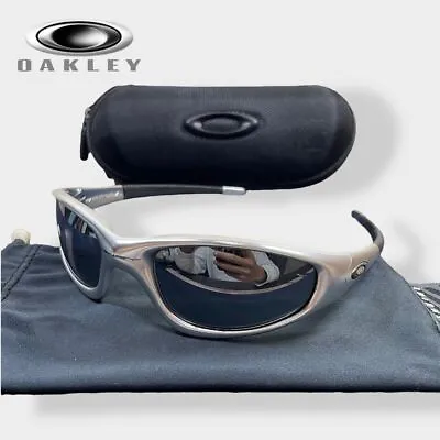 Discontinued 00’s Oakley STRAIGHT Metal Silver Early Model Mirror Lens Complet • $550.14