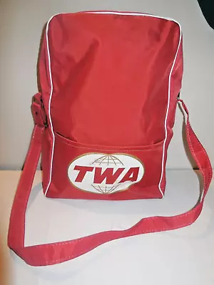 Vintage Twa Travel Shoulder Bag ~ White And Red With White Logo • $25