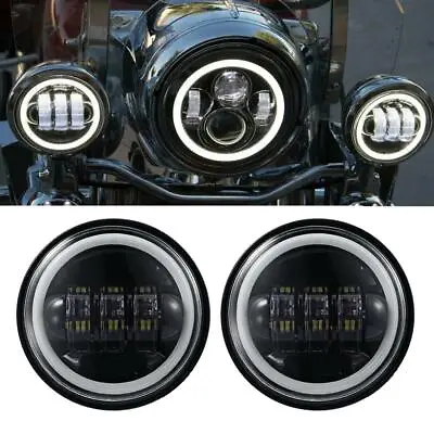 $44.99 • Buy 2PCS 4.5  Inch LED Passing Lights 4-1/2 Driving Fog Lights Auxiliary Spot Lights