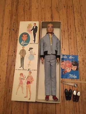 Vintage 1960s Barbie Boyfriend Ken Doll Stock No 750 #5 Blonde With Box NEW • $249