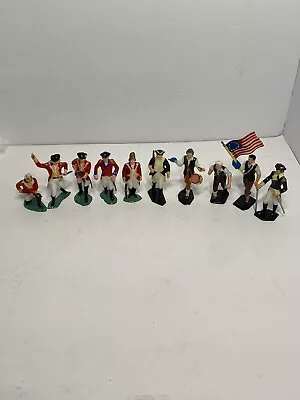 Lot Of 10 Marx Revolutionary War Figures From The 60s W/the Cards • $179