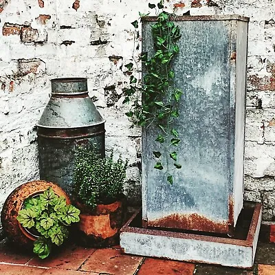 Large Vintage Galvanised Farm / Poultry Feeder. Fabulous Planter / Pedestal! • £160