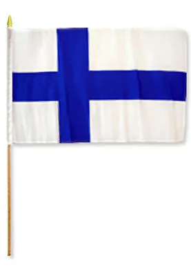 12x18 12 X18  Finland Stick Flag Wood Staff • $8.88