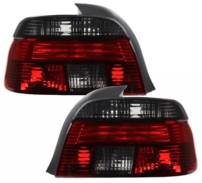 Fit 97-00 BMW E39 E-39 5-Series Tail Lights RED Smoke Tinted PAIR • $149.98