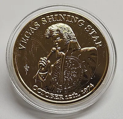 Elvis Presley  Vegas Shining Star  Rare Gold Coin In Plastic Case Brand New! • $15