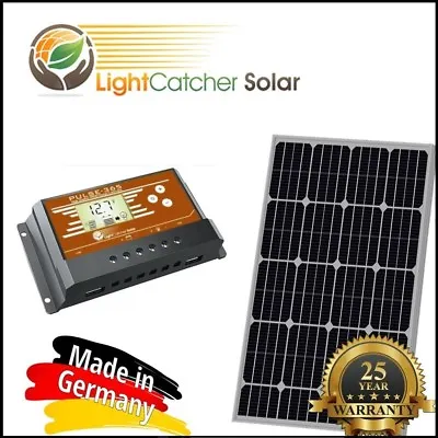 100 Watt Mono Solar Panel Kit With Charge Controller 100W 12V RV Off Grid German • $74.45