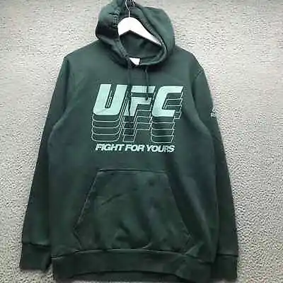 UFC Fight For Yours Reebok Sweatshirt Hoodie Men's Large L Pocket Graphic Green* • $29.99