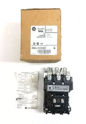 Allen Bradley 115-120V 60Hz 60AMP 3 Poles AC Lighting Contactor 500L-COD93 NOS • $549.95
