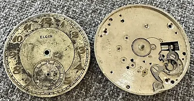 Vintage 1938 Elgin Grade 315 15 Jewel 12s Pocket Watch Movement For Repair • $13.55