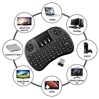 2.4Ghz Mini Wireless Keyboard With Touchpad For XBMC Android PC MX M8 TV XBox • £24.99