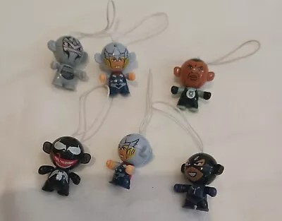 Kinder Egg Job Lot Twisthead Marvel X 6 Super Hero Keyring Figures Toy • £9