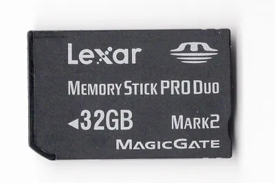 Lexar Memory Stick Pro Duo 32GB Mark 2 Memory Card For Sony Camera / PSP • $29.99