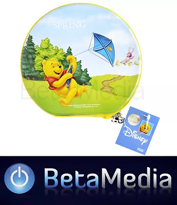 Disney Winnie The Pooh 8 - CD / DVD Tin Storage Wallet Case Holds 24 Discs • £10