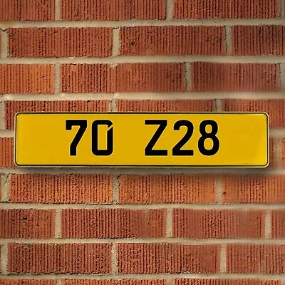 70 Z28 - Yellow Aluminum Street Sign Mancave Euro Plate Name Door Sign Wall • $29.95