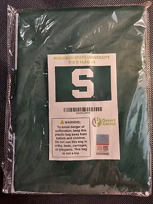 Michigan State University 3' X 5' Flag #3 By Desert Cactus - NEW • $12