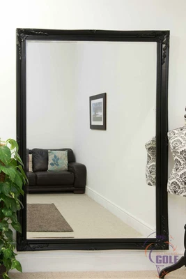 £223.79 • Buy Large Black Antique Style Wall Mirror 6ft7 X 4ft7 (200cm X 140cm)