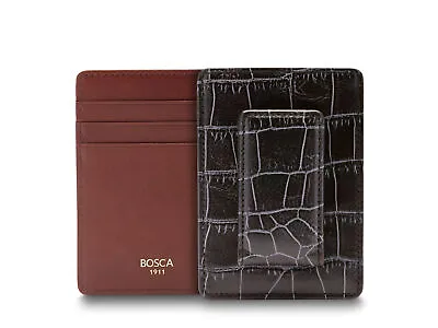 Bosca Vintage Croco Deluxe Front Pocket Wallet • $85