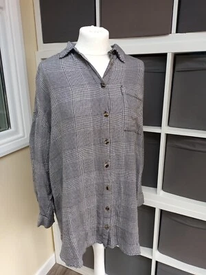 £6.99 • Buy TU - Ladies Size 20 Spring Summer Button Up Long Top / Blouse Covers Bum