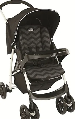 £75 • Buy Graco Pushchair Mirage Travel System  Black Zigzag Used Condition