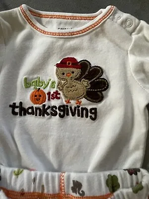 Carters Unisex Baby’s First Thanksgiving Outfit 2 Piece Sz 3 Months • $11