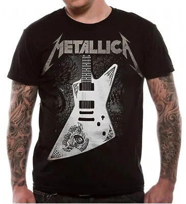 Metallica T Shirt Papa Het Guitar Official Heavy Metal James Hetfield New S-2XL • £15.49