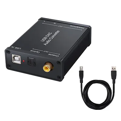 USB To Coaxial SPDIF Converter Digital To Analog USB Audio Sound Card Adapter • $28.39