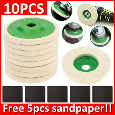 £5.99 • Buy 15PCS 4'' Wool Buffing Polishing Angle Grinder Wheel Felt Pads  Buffer Buff Disc