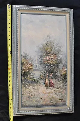 Marie Charlot Original Oil Painting On Canvas Victorian-style 16  X 28  • $165.95
